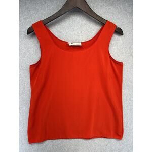 Vintage Alexane Womens Blouse Tank Top Size 40 Orange Lightweight Sleeveless